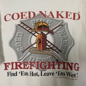 Vintage-COED NAKED brand Firefighter shirt